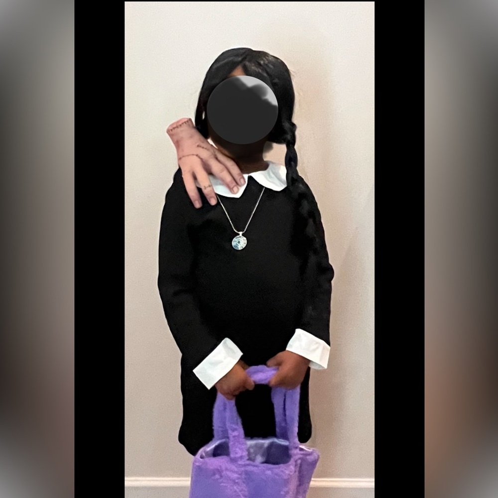 Full costume and accessories Wednesday Addams